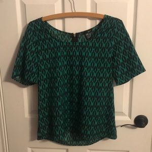 AQUA brand dressy short sleeve top